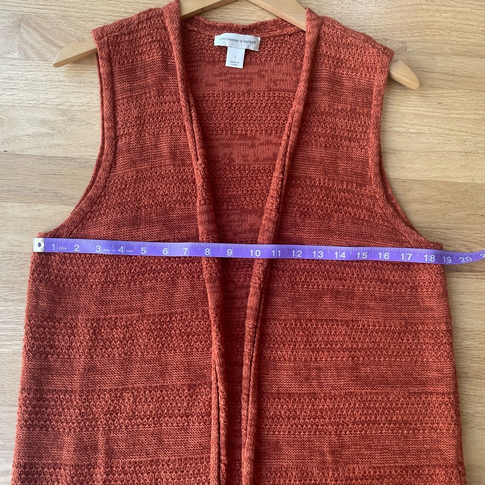 Christopher & Banks Sweater Cardigan Vest Size Large - Picture 7 of 7